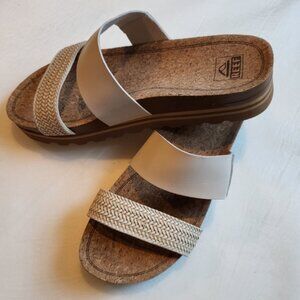 Reef Cushion Vista Hi Sandals Shoes Sz 10 Cork Sole